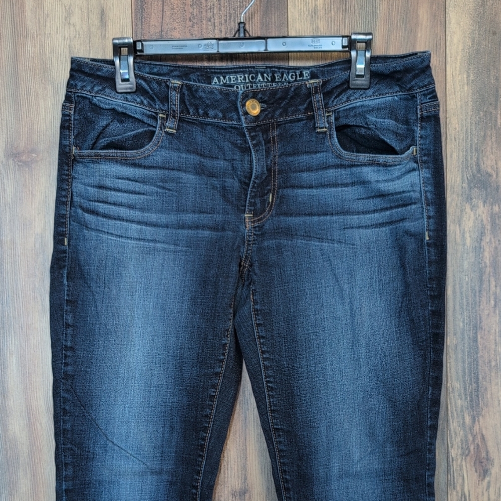 American Eagle Outfitters Women's Deep Indigo Vintage Jegging Jeans 12      F186 - Picture 3 of 8
